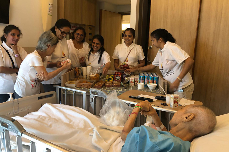 A food treat for the patients at a Singapore hospice