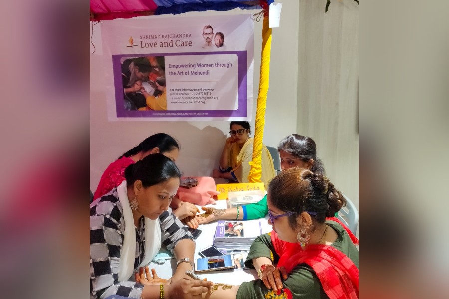 Shrimad Rajchandra Love and Care exhibits at a leading educational institution in Mumbai