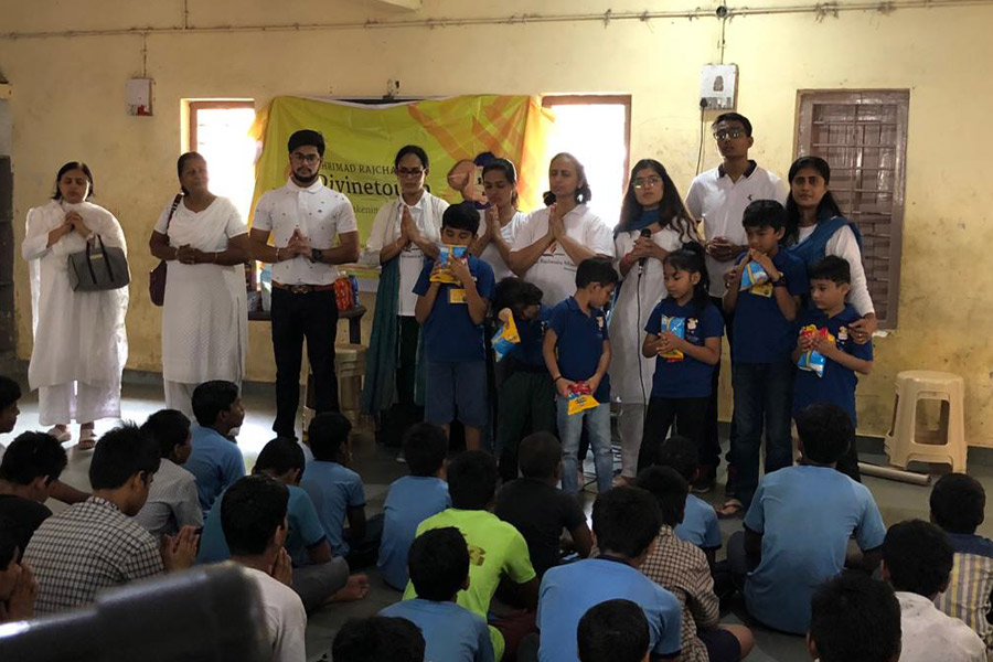 Sharing joy at an orphanage in Surat