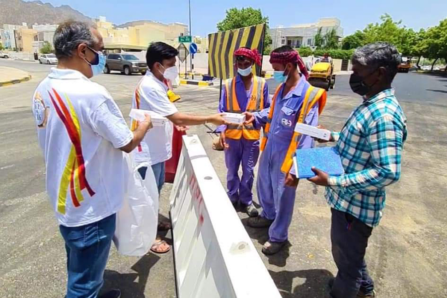 Muscat Centre conducts a food distribution drive for those in need