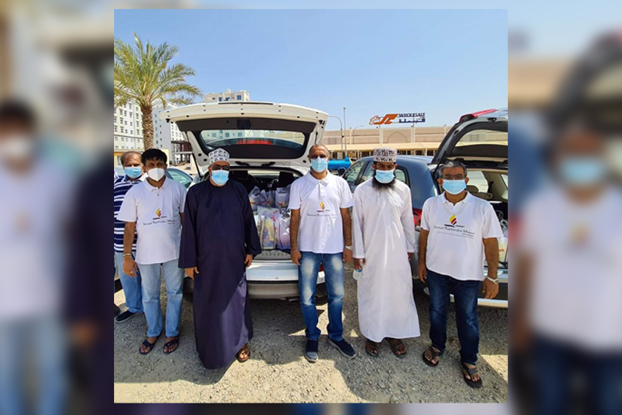 Muscat centre distributes essentials to those in need